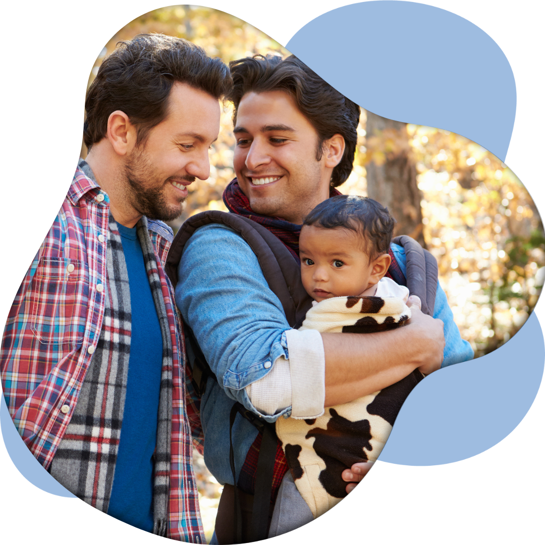 gay couple with baby